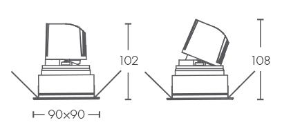 Parlama önleyici gömme spot armatür GS808008